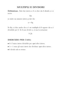 multipli e divisori - Dipartimento di Matematica