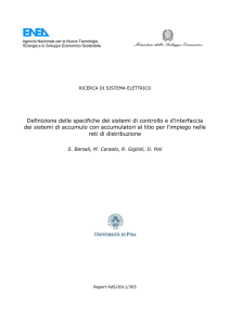 Definizione delle specifiche dei sistemi di controllo