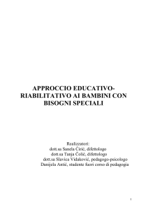 approccio educativo- riabilitativo ai bambini con bisogni speciali