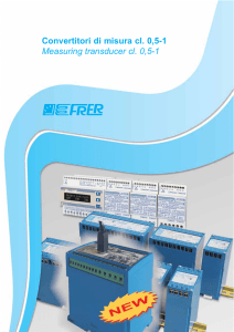 Convertitori di misura cl. 0,5-1 Measuring transducer cl. 0