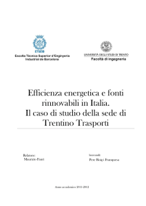 Efficienza energetica e fonti rinnovabili in Italia. Il