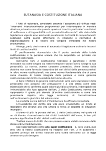Eutanasia e costituzione italiana Articolo di Franco Vitale Presidente