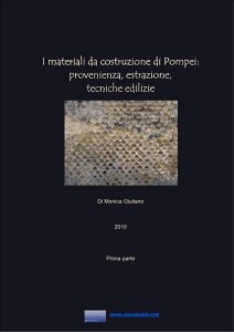 I materiali da costruzione di Pompei