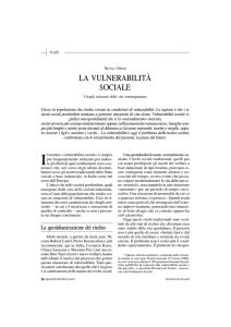 La vulnerabilita sociale - Università degli studi di Pavia