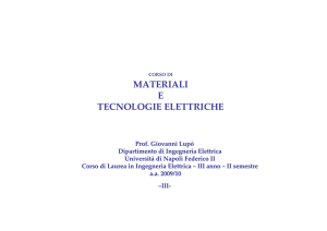 materiali e tecnologie elettriche