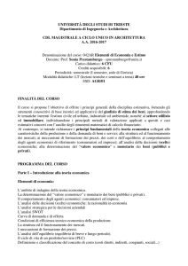 Elementi di Economia e Estimo Programma 2016-2017