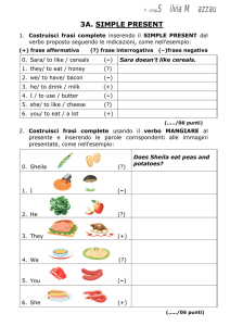 Esercizi sul simple present