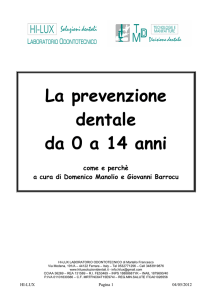 La prevenzione dentale da 0 a 14 anni - hi-lux