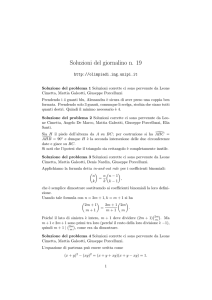 Soluzioni del giornalino n. 19