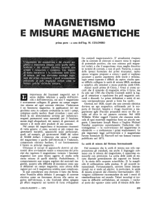 Magnetismo e misure magnetiche