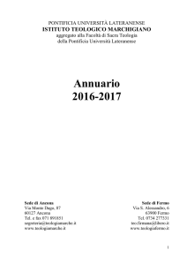 Annuario ITM 2016-2017 - Istituto Teologico Marchigiano