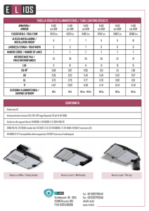 tabella risultati illuminotecnici / table lighting results conformità - T-Led