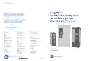 AF-600 FPTM Convertitore di frequenza per ventole e pompe (230V