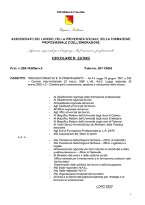 circ. regione sicilia n. 22 tirocini formativi