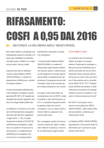 RIFASAMENTO: cOSFI A 0,95 dAl 2016