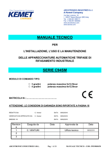 MANUALE TECNICO SERIE C94SM