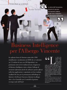 Business Intelligence per l`Albergo Vincente