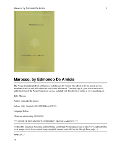 Edmondo De Amicis Marocco