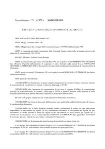 Provvedimento n. 179 ( C172 ) MARCONI/CGE L`AUTORITA