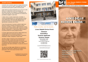 liceo delle scienze umane - Liceo Statale "Enrico Fermi"