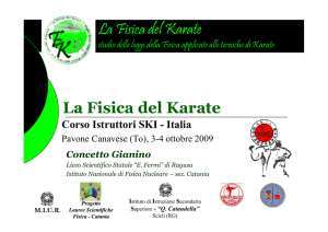 Scarica la relazione del prof. Gianino - La Fisica del Karate