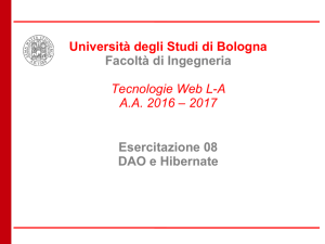 Università degli Studi di Bologna Facoltà di Ingegneria Tecnologie