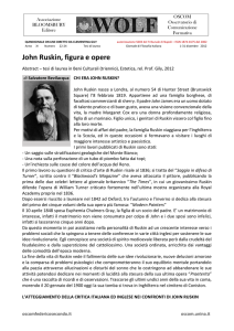 GF Bevilacqua John Ruskin, figura e opere