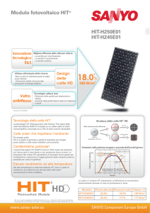 HIT-H250E01 HIT-H245E01 Modulo fotovoltaico HIT