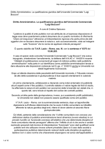 TAR Lazio Università non statali e obblighi di trasparenza