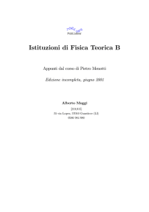 Appunti di Istituzioni di Fisica Teorica