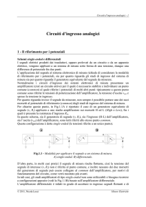 Circuiti d`ingresso analogici - Ingegneria elettrica ed elettronica