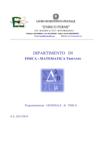 DIPARTIMENTO DI - "E. Fermi"