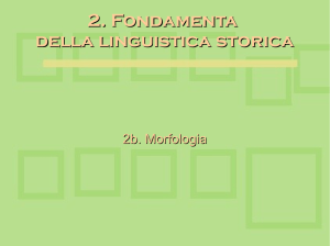 2. Fondamenta della linguistica storica