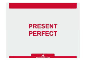 present perfect present perfect