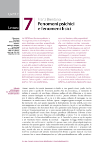 Franz Brentano, Fenomeni psichici e fenomeni fisici