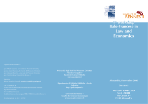 1° workshop Italo-Francese in Law and Economics - side