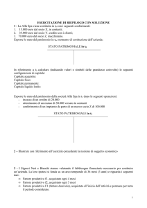 ESERCITAZIONE DI RIEPILOGO CON SOLUZIONI