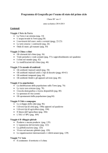 Programma di Geografia per l`esame di stato del primo ciclo