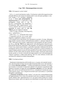 Cap. VIII - Paleomagnetismo terrestre