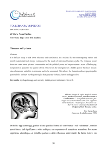 Tolleranza vs psicosi