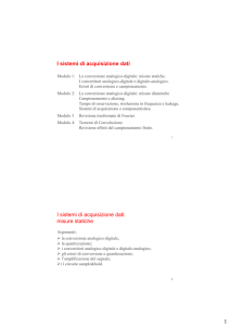 I sistemi di acquisizione dati I sistemi di acquisizione dati