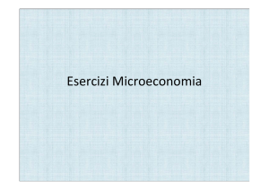 Esercizi Microeconomia