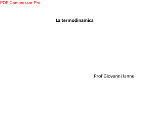 La termodinamica Prof Giovanni Ianne