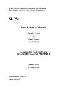 Corso di Laurea in Fisioterapia Bachelor Thesis di Chiara Cesana IL