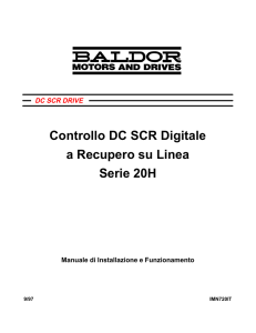 Controllo DC SCR Digitale a Recupero su Linea Serie