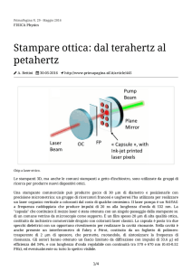 Stampare ottica: dal terahertz al petahertz