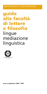 Guida a.a. 2006/2007 - Mediazione linguistica