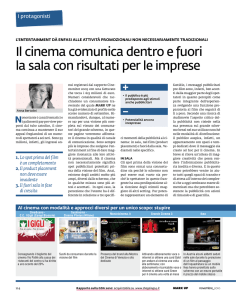 Il cinema comunica dentro e fuori la sala con risultati per le imprese