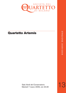 Quartetto Artemis - Società del Quartetto di Milano