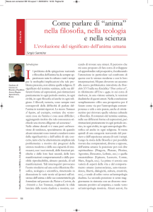 come parlare di “anima” nella filosofia, nella teologia e nella scienza